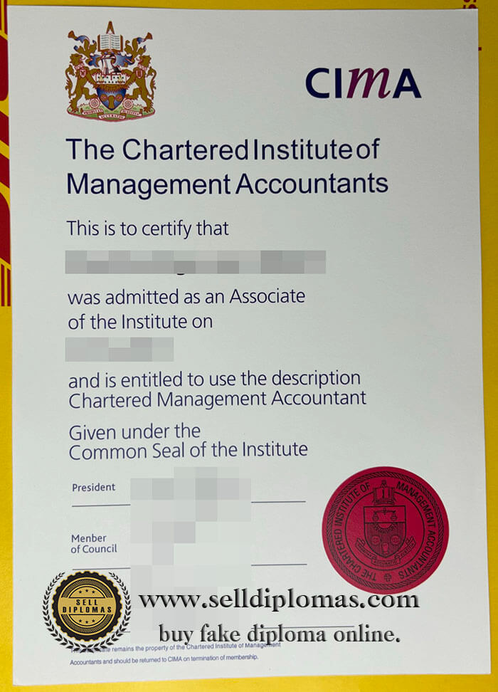 buy fake CIMA certificate