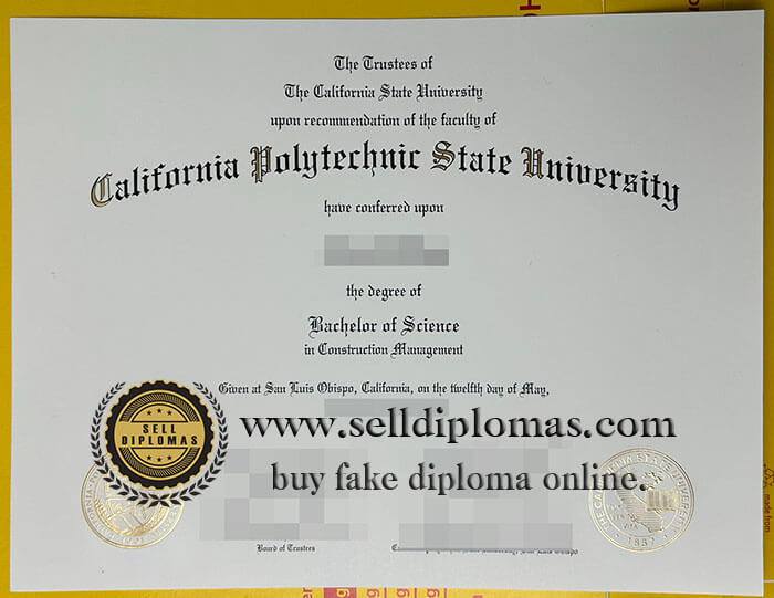 buy fake California Polytechnic State University diploma