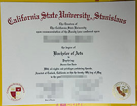 Buy fake California State University Stanislaus diploma.
