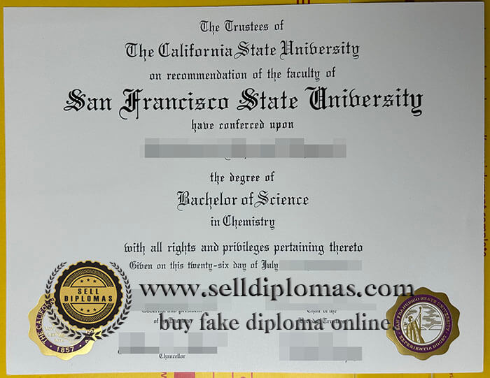 buy fake San Francisco State University diploma