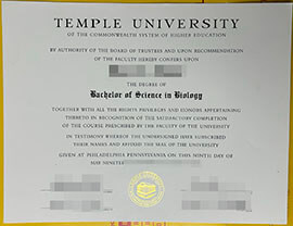 Make fake Temple University degree certificate.