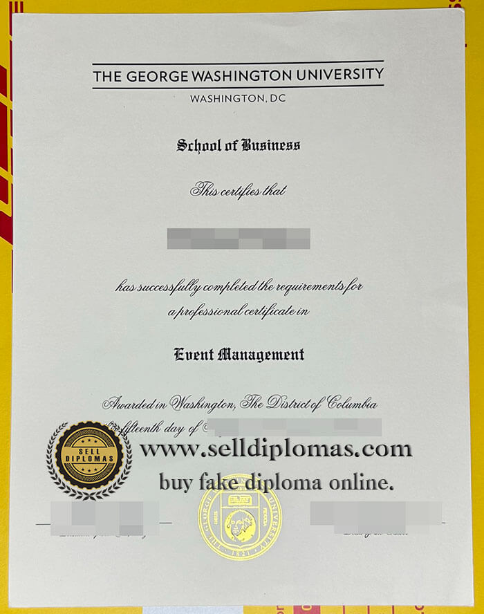 buy fake George Washington University diploma
