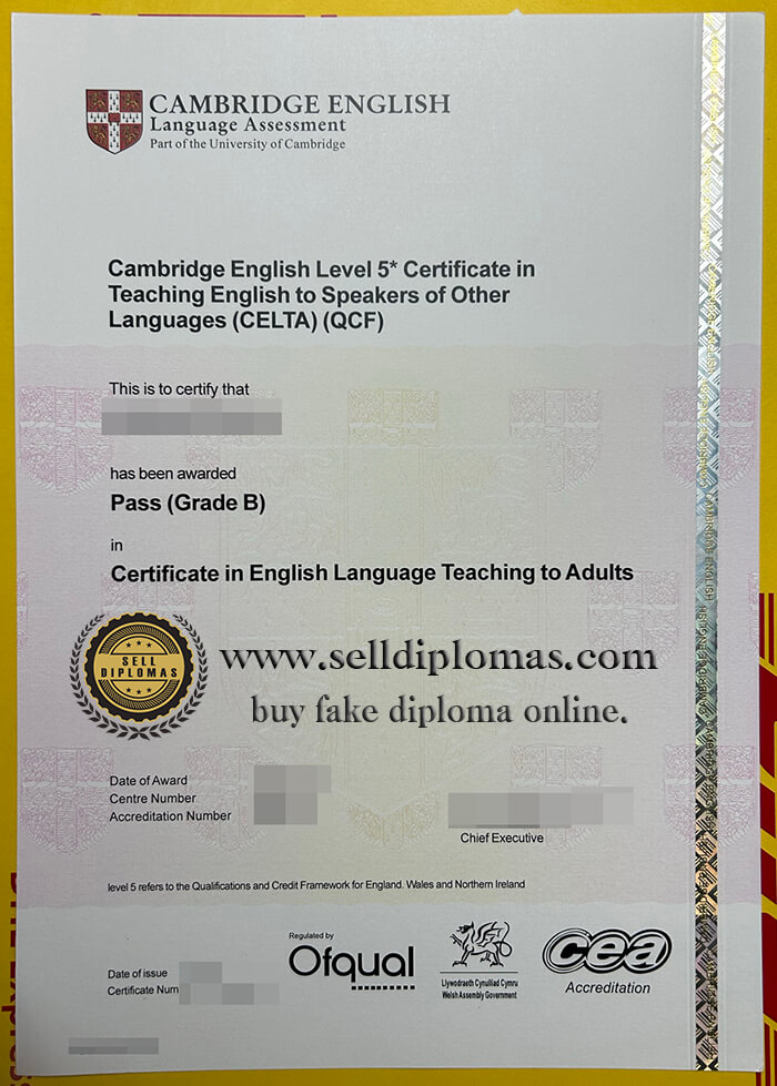 buy fake CELTA certificate