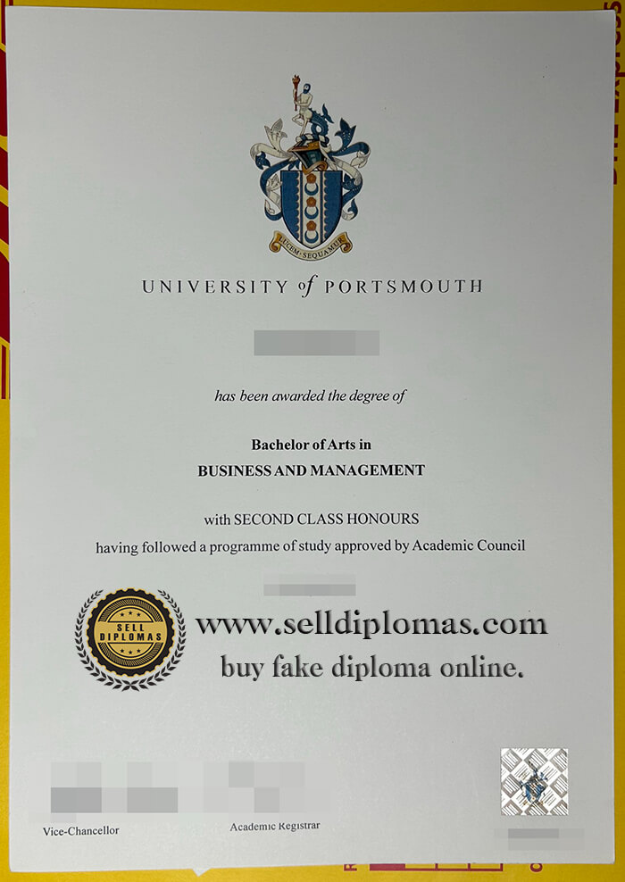 buy fake university of portsmouth diploma