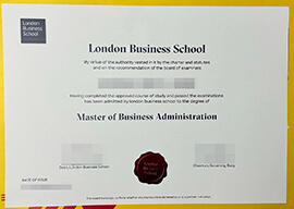 Sell fake london business school degree certificate.