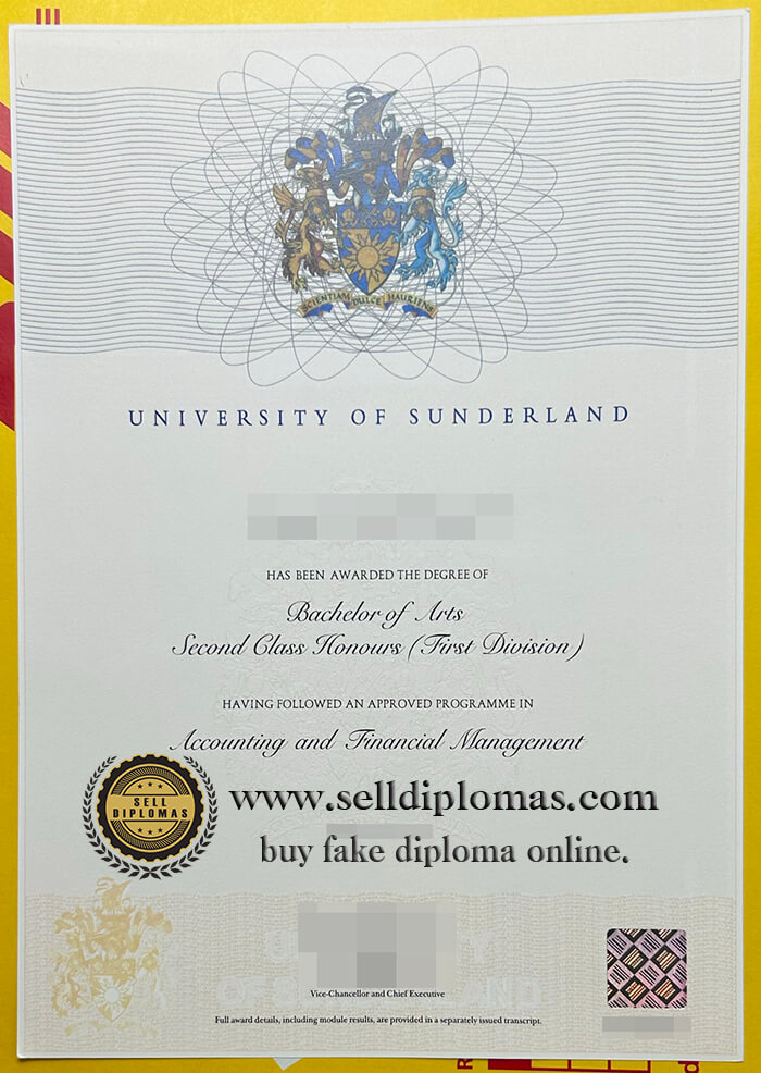 buy fake University of Sunderland diploma