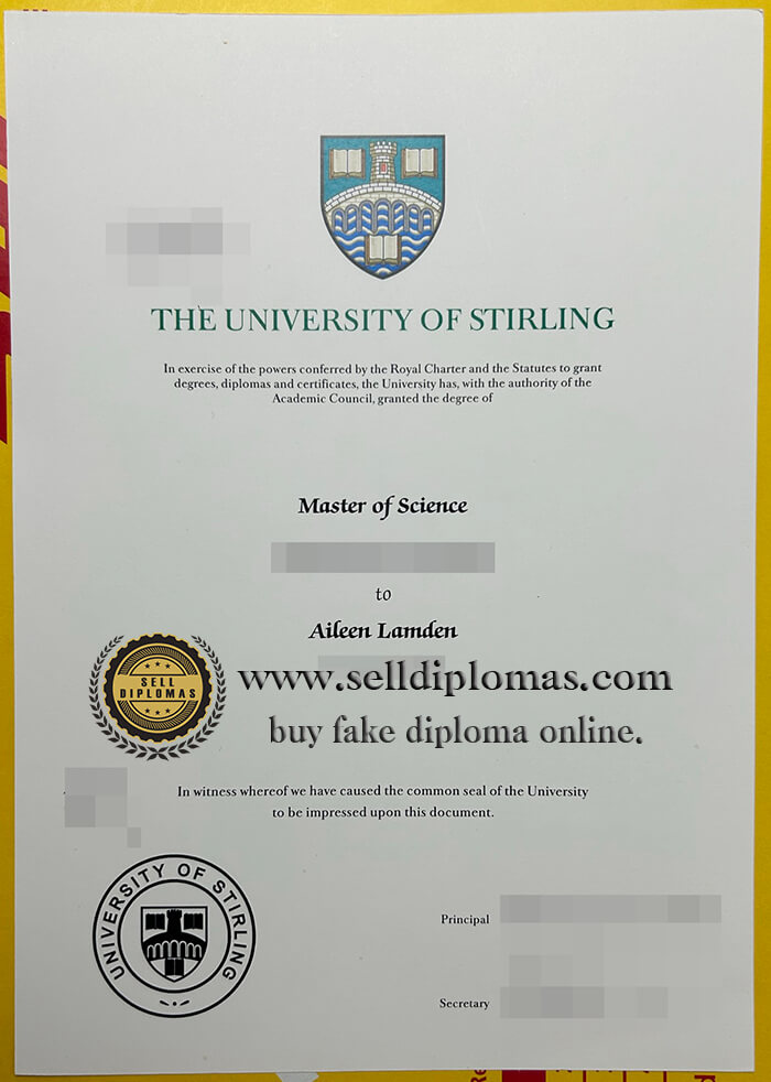 buy fake The university of stirling diploma
