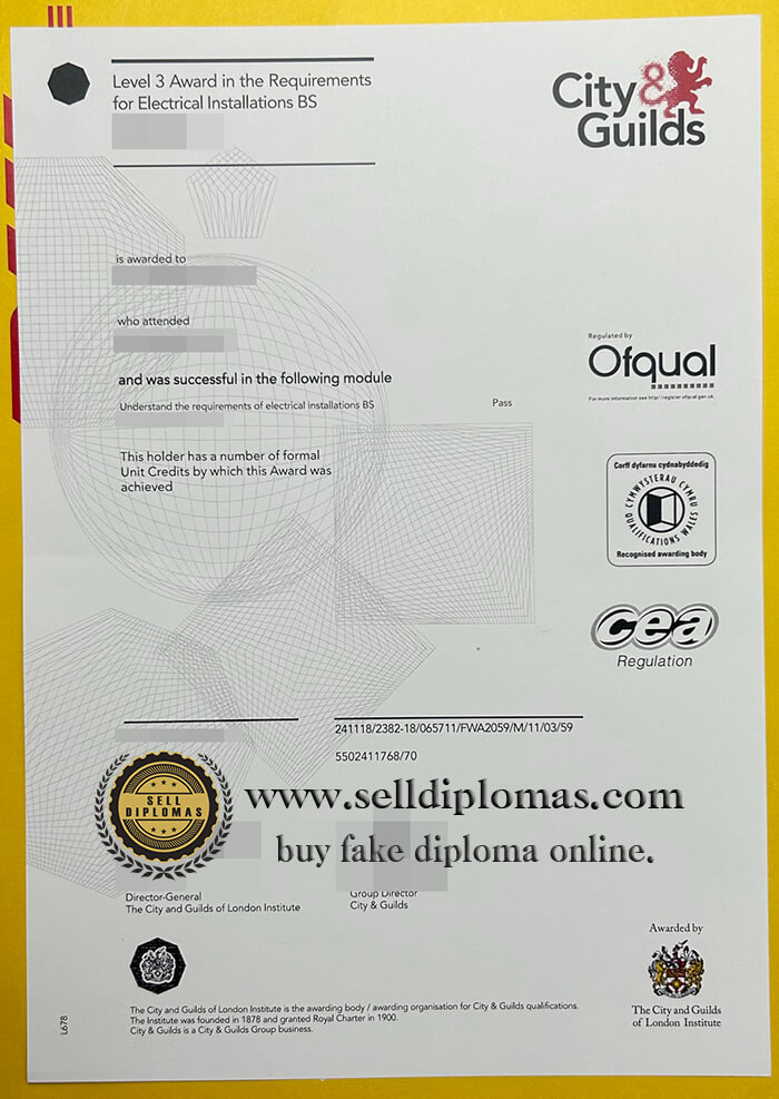 buy fake city guilds diploma