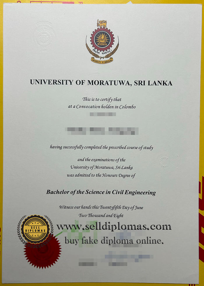 buy fake University of Moratuwa diploma