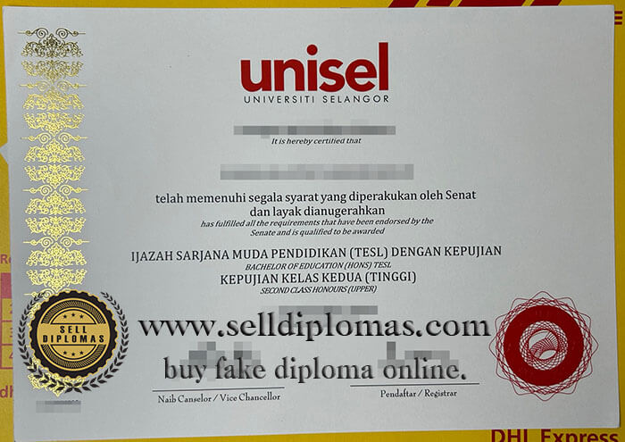 buy fake unisel universiti selangor diploma