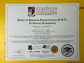 Order fake european international university certificate