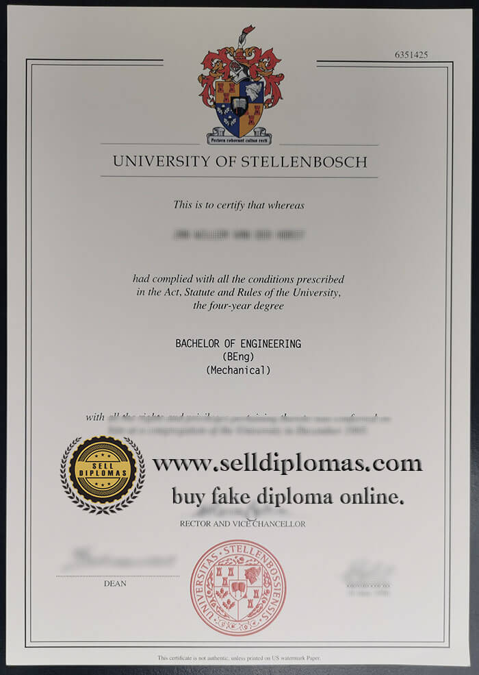 buy fake Stellenbosch University diploma