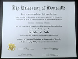 Sell fake University of Jouisville certificate online.
