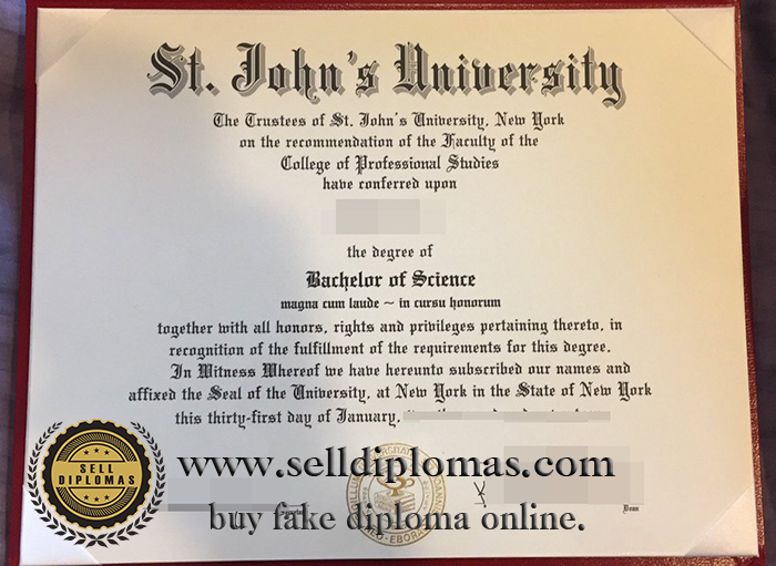 Where to buy St. John's University certificate?