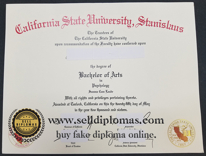 Sell fake Stanislaus University diploma online.