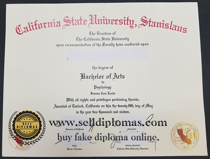 Sell fake Stanislaus University diploma online.