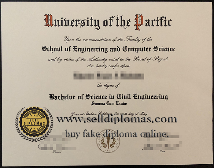 where to buy University of the Pacific diploma certificate?