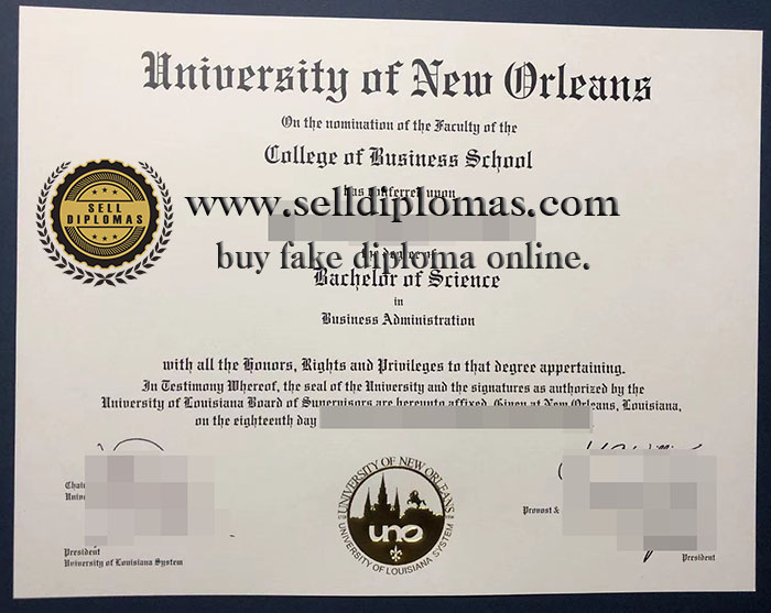 how to buy university of new orleans degree?