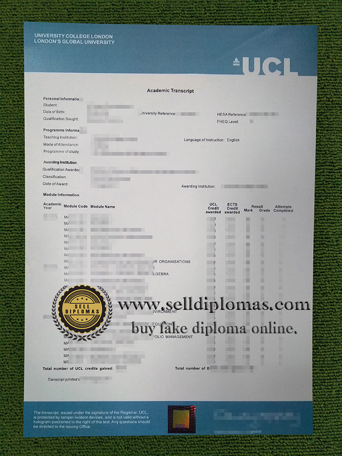 Sell fake University of London College transcript online.
