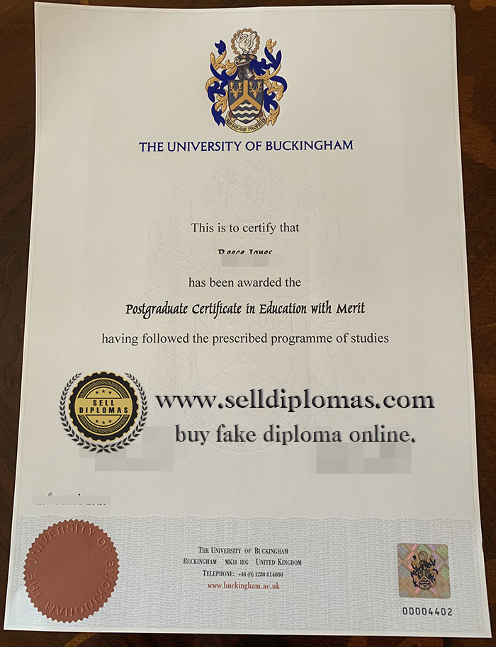 Where to buy a University of Buckingham certificate?