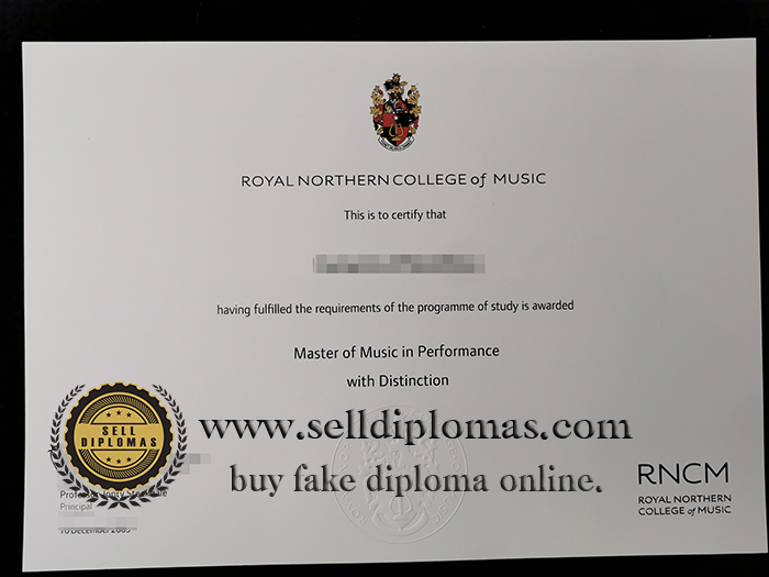 where to buy Royal Northern College of Music diploma certificate?