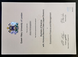 Sell fake Queen Mary of London University diploma online.